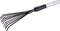BLACK+DECKER Hark - Telescopische Tuinhark - Uitschuifbare Steel van 78 tot 111 CM - Bladhark - Tuingereedschap Aluminium Steel en Koolstofstalen Kop - Roestvrij - Zilver/Zwart