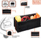 BLACK+DECKER Kofferbak Organizer - Kofferbak Tas - 55 x 15 x 23 CM - 1 Groot Vak en 2 Insteekvakken - Boodschappen en Auto Accessoires - Met Klittenband - Zwart