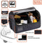 BLACK+DECKER Kofferbak Organizer - Kofferbaktas met Transparante Cover - 2 Hoofdvakken en Meerdere Zijvakken - Anti-Slip Vlak - Polyester - Zwart