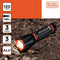 BLACK+DECKER LED Zaklamp 120 Lumen - 3W - 140M Bereik - 3 Lichtstanden: Hoog, Laag, Pulserend - Zwart/Oranje
