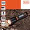 BLACK+DECKER LED Zaklamp 500 Lumen - 10W - 100M Bereik - 3 Lichtstanden: Hoog, Laag, Pulserend - Zwart/Oranje