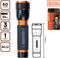 BLACK+DECKER LED Zaklamp 60 Lumen - 1W - AA-Batterij (Excl.) - 65M Bereik - 3 Lichtstanden: Hoog, Laag, Pulserend - Zwart/Oranje