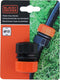 BLACK+DECKER Slangverbinder 1/2 - 13 ⌀ MM - Tuinslangkoppeling - Zwart/Oranje
