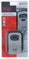 Black & Decker sleutelkluis met cijferslot - zwart - staal - muur montage incl. schroeven - 12 x 9 x 4 cm