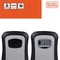 Black & Decker sleutelkluis met cijferslot - zwart - staal - muur montage incl. schroeven - 12 x 9 x 4 cm