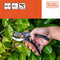 BLACK+DECKER Snoeischaar - 14 Ø Knipcapaciteit - Gehard Stalen Blad - Soft Grip Handvat - 20x6x1.6 CM - Bloemenschaar - Tuinschaar - Heggenschaar