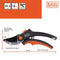 BLACK+DECKER Snoeischaar - 14 Ø Knipcapaciteit - Gehard Stalen Blad - Soft Grip Handvat - 20x6x1.6 CM - Bloemenschaar - Tuinschaar - Heggenschaar