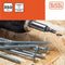 BLACK+DECKER Spaanplaatschroeven - Schroevenset 350 Stuks - 3.5xL35/3xL40/4xL45/5xL50 - Roestvrij Staal - Zilver