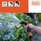 BLACK+DECKER Spuitpistool - Sproeikop voor Tuinslang - Aanpasbare Waterstroom - ABS-Plastic en Thermoplastisch Rubber - Zwart/Oranje