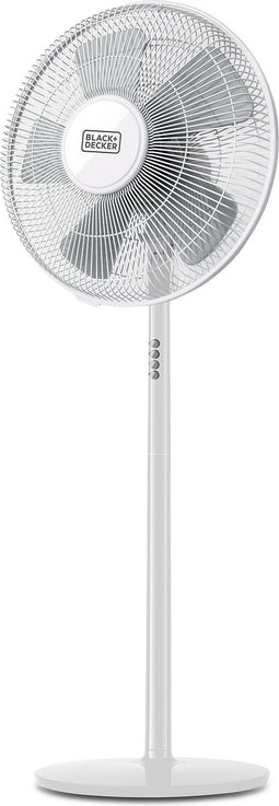 BLACK+DECKER Statiefventilator BXPF60E - Ø 40 cm - 60 Watt - Wit