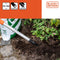 BLACK+DECKER Tuin Troffel - Puntige Kop - Telescopische Steel 77 - 105 CM - Hittebestendig - Wit