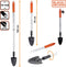 BLACK+DECKER Tuin Troffel - Puntige Kop - Telescopische Steel 77 - 105 CM - Hittebestendig - Wit
