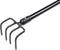 BLACK+DECKER Tuinhark 4-Tands - 148 x 12 x 10 CM - Koolstofstaal, Glasvezel en PVC - Oranje/Zwart