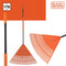BLACK+DECKER Tuinhark BXGTTO7003 - 178 x 60 x 3 CM - Bladhark met Comfortabele Handgreep - Terugverende Hark - Oranje/Zwart
