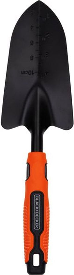 BLACK+DECKER Tuinschep - met Maataanduiding - 35 CM - Polypropyleen - Zwart/Oranje