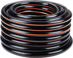 BLACK+DECKER Tuinslang 15 Meter - 19MM - Duurzaam PVC - Tuin Besproeien, Auto Wassen, Zwembad Vullen - Past op Elke Standaard Kraan - Zwart/Oranje