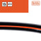 BLACK+DECKER Tuinslang 15 Meter - 19MM - Duurzaam PVC - Tuin Besproeien, Auto Wassen, Zwembad Vullen - Past op Elke Standaard Kraan - Zwart/Oranje