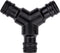 BLACK+DECKER Tuinslangkoppelstuk - 3-Weg - 7 x 6 x 2.1 CM - Zwart