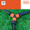 BLACK+DECKER Tuinslangkoppelstuk - 3-Weg - 7 x 6 x 2.1 CM - Zwart
