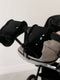 Black Sheepskin Pram Hand Warmer