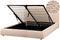 BLAGNAC - Bed met opbergruimte - Beige - 160 x 200 cm - Bouclé