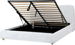 BLAGNAC - Bed met opbergruimte - Lichtblauw - 160 x 200 cm - Stof