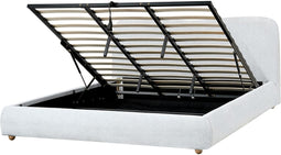 BLAGNAC - Bed met opbergruimte - Lichtblauw - 180 x 200 cm - Stof