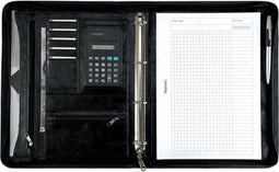 Alassio conferentiemap - MASSA - A4 - rekenmachine - kunstleer - zwart - JU-30065