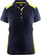 Blåkläder 3390-1050 Dames Poloshirt Piqué Marineblauw/Geel maat M