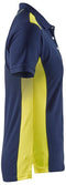 Blåkläder 3390-1050 Dames Poloshirt Piqué Marineblauw/Geel maat M