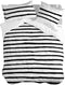 Blanc | Dekbedovertrek Stripes