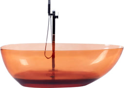 BLANCARENA - Vrijstaande badkuip - Rood - Solid surface