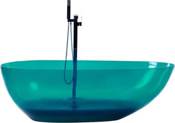 BLANCARENA - Vrijstaande badkuip - Teal - Solid surface