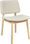 BLANE - Eetkamerstoel set van 2 - Lichthout/Wit - Rubberhout