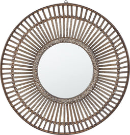 BLASITO - Wandspiegel - Donkere houtkleur - Bamboehout