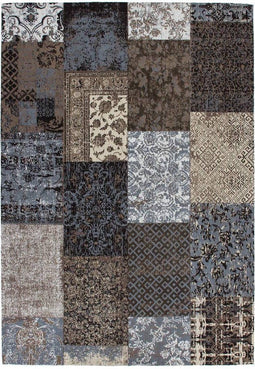 Blauw Grijs vloerkleed - 160x230 cm - Symmetrisch patroon - Modern
