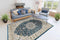 Blauw vloerkleed - 200x290 cm - A-symmetrisch patroon - Landelijk