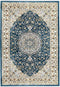 Blauw vloerkleed - 80x150 cm - A-symmetrisch patroon - Landelijk