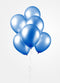 Blauwe ballonnen metallic | 10 stuks (multi)