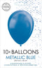 Blauwe ballonnen metallic | 10 stuks (multi)