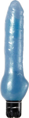 Blauwe glitter vibrerende dildo