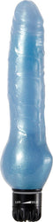 Blauwe glitter vibrerende dildo