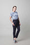 Blauwe pantalon broek van Tencel.