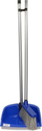 Blauwe stoffer en blik met lange steel 76 cm - Huishoud/schoonmaakproducten - Huishouding - Schoonmaken - Bezem/veger met lange steel