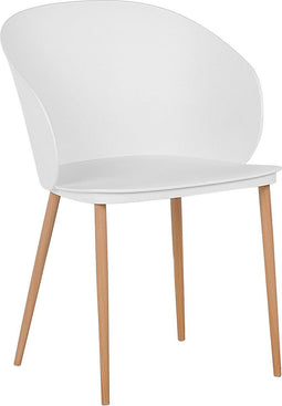 BLAYKEE - Eetkamerstoel - Wit - Synthetisch materiaal