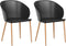 BLAYKEE - Eetkamerstoel - Zwart - Synthetisch materiaal