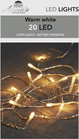 4 stuks - Anna's Collection - Binnenverlichting 20 lampjes warm wit