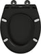 vidaXL - Snelle - Afneembare - Toiletzitting - met - Zachte - Sluiting - Duroplast - Zwart