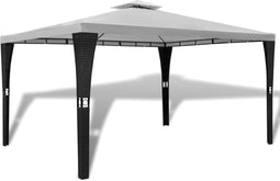 vidaXL - Prieel - met - dak - 3x4 - m - crèmewit