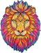 UNIDRAGON Houten Puzzel Voor Volwassenen Dier - Mysterieuze Leeuw - 106 stukjes - Small 19x24 cm